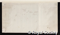 Parry, Caleb Hillier: certificate of election to the Royal Society: certificate of election to the Royal Society