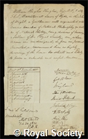 Hughes, William Hughes: certificate of candidature for the Royal Society