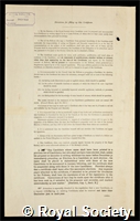 Kendall, Percy Fry: certificate of election to the Royal Society
