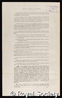 Sewell, Robert Beresford Seymour: certificate of election to the Royal Society