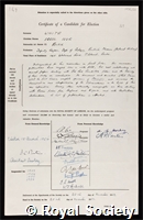 White, Errol Ivor: certificate of election to the Royal Society