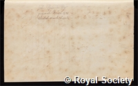 Robartes, John: certificate of election to the Royal Society