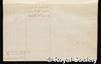 Hunauld, Francis Joseph: certificate of election to the Royal Society