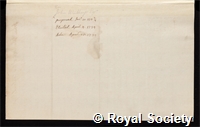 Winthrop, John: certificate of election to the Royal Society