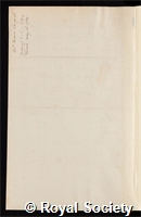 Langrish, Browne: certificate of election to the Royal Society