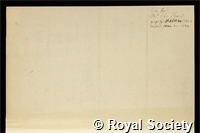 Shaw, Thomas: certificate of election to the Royal Society