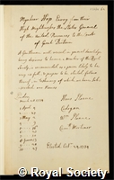 Hop, Hendrik: certificate of election to the Royal Society