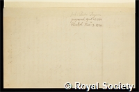 Bignon, Jean Paul: certificate of election to the Royal Society