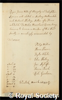 Jones, Roger: certificate of election to the Royal Society