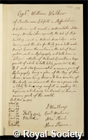 Walker, William: certificate of election to the Royal Society