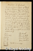 Lieutaud, Joseph: certificate of election to the Royal Society