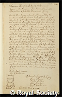 Reaumur, Rene-Antoine Ferchault de: certificate of election to the Royal Society