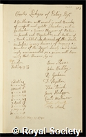 Lockyer, Charles: certificate of election to the Royal Society