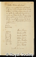 Sueur, Thomas Le: certificate of election to the Royal Society