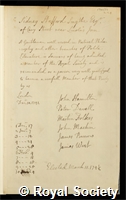 Smythe, Sir Sidney Stafford: certificate of election to the Royal Society