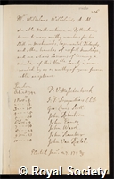 Wilhelmius, Wilhelmus: certificate of election to the Royal Society
