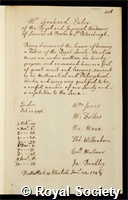 Euler, Leonhard: certificate of election to the Royal Society