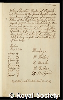 Silvester, Sir John Baptist: certificate of election to the Royal Society