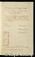 Czernichew, Peter: certificate of election to the Royal Society