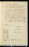 Alembert, Jean le Rond d': certificate of election to the Royal Society