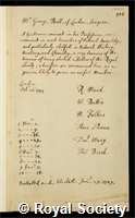 Bell, George: certificate of election to the Royal Society