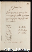 Ford, James: certificate of election to the Royal Society