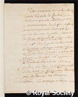 LeBlond: certificate of election to the Royal Society