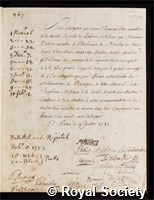 Diderot: certificate of election to the Royal Society
