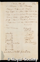 Gray, Charles: certificate of election to the Royal Society
