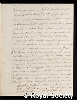 Beurer, Johann Ambrosius: certificate of election to the Royal Society