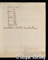 Hundertmark, Karl Friedrich: certificate of election to the Royal Society