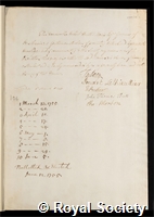 Morris, Robert Hunter: certificate of election to the Royal Society
