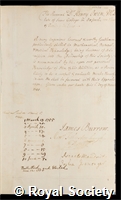 Owen, Henry: certificate of election to the Royal Society