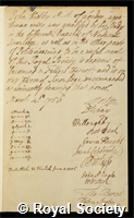 Kidby, John: certificate of election to the Royal Society