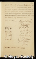 Rogers, Charles: certificate of election to the Royal Society