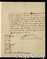 Gmelin, Philip Friedrich: certificate of election to the Royal Society