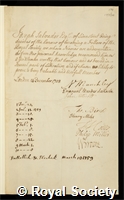 Salvador, Joseph: certificate of election to the Royal Society