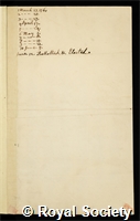 Michell, John: certificate of election to the Royal Society