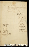 Webb, Robert: certificate of election to the Royal Society