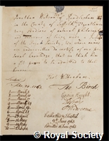 Watson, Jonathan: certificate of election to the Royal Society
