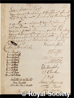 Harris, James: certificate of election to the Royal Society