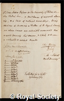 Stratico, Simone: certificate of election to the Royal Society