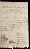 Powell, William Samuel: certificate of election to the Royal Society
