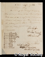 Lloyd, Charles: certificate of election to the Royal Society