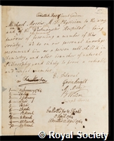 Morris, Michael: certificate of election to the Royal Society