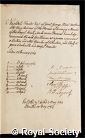 Franks, Naphthali: certificate of election to the Royal Society