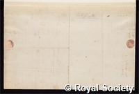 Messier, Charles: certificate of election to the Royal Society