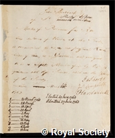 Bentinck, John Albert: certificate of election to the Royal Society