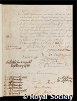 Bertier: certificate of election to the Royal Society