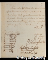 Morse, Leonard: certificate of election to the Royal Society